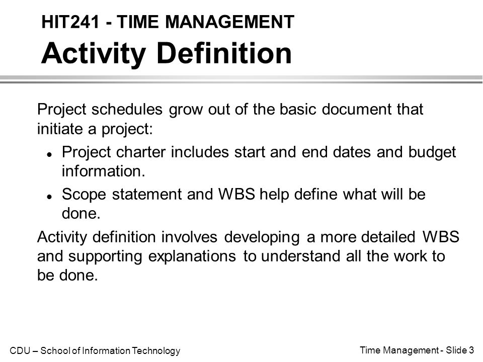 Time management introduction only